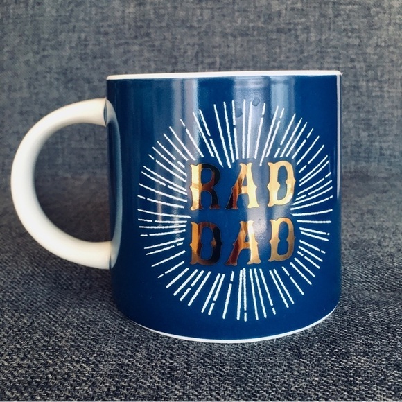 โRAD DADโ Coffee Mug, Navy Blue, White, Gold, 16 oz - Picture 5 of 17